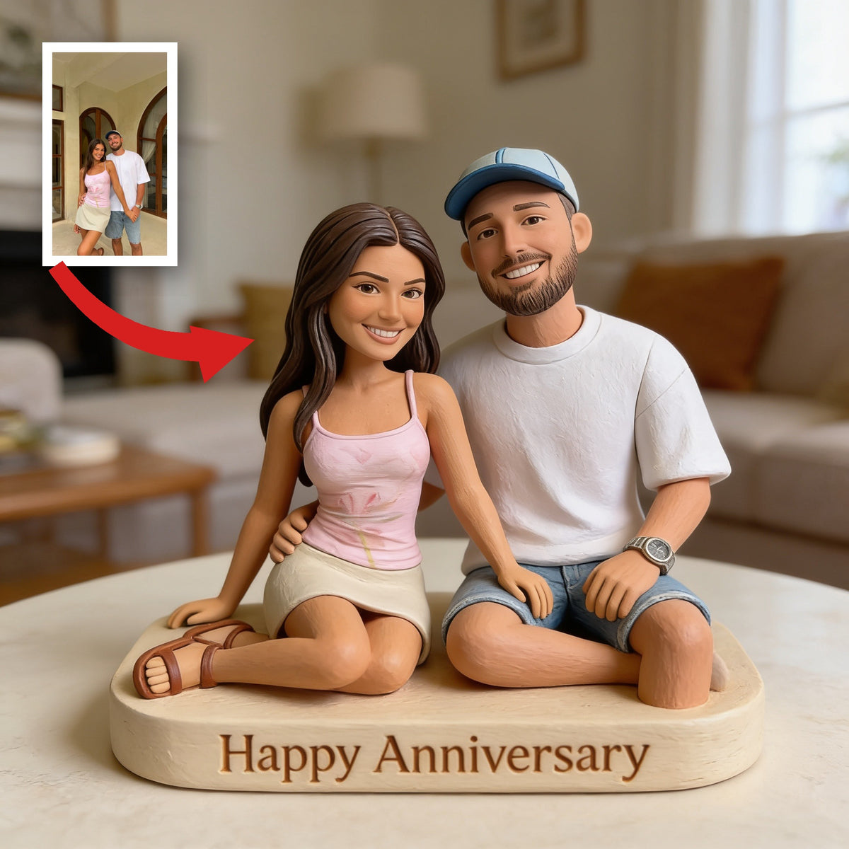 Plaque Acrylique Personnalisée 5ème Anniversaire Couple Latino