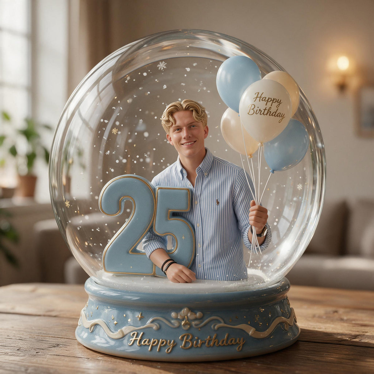 Personalized 25th Birthday Man 2-Side Printed Acrylic Plaque Gift