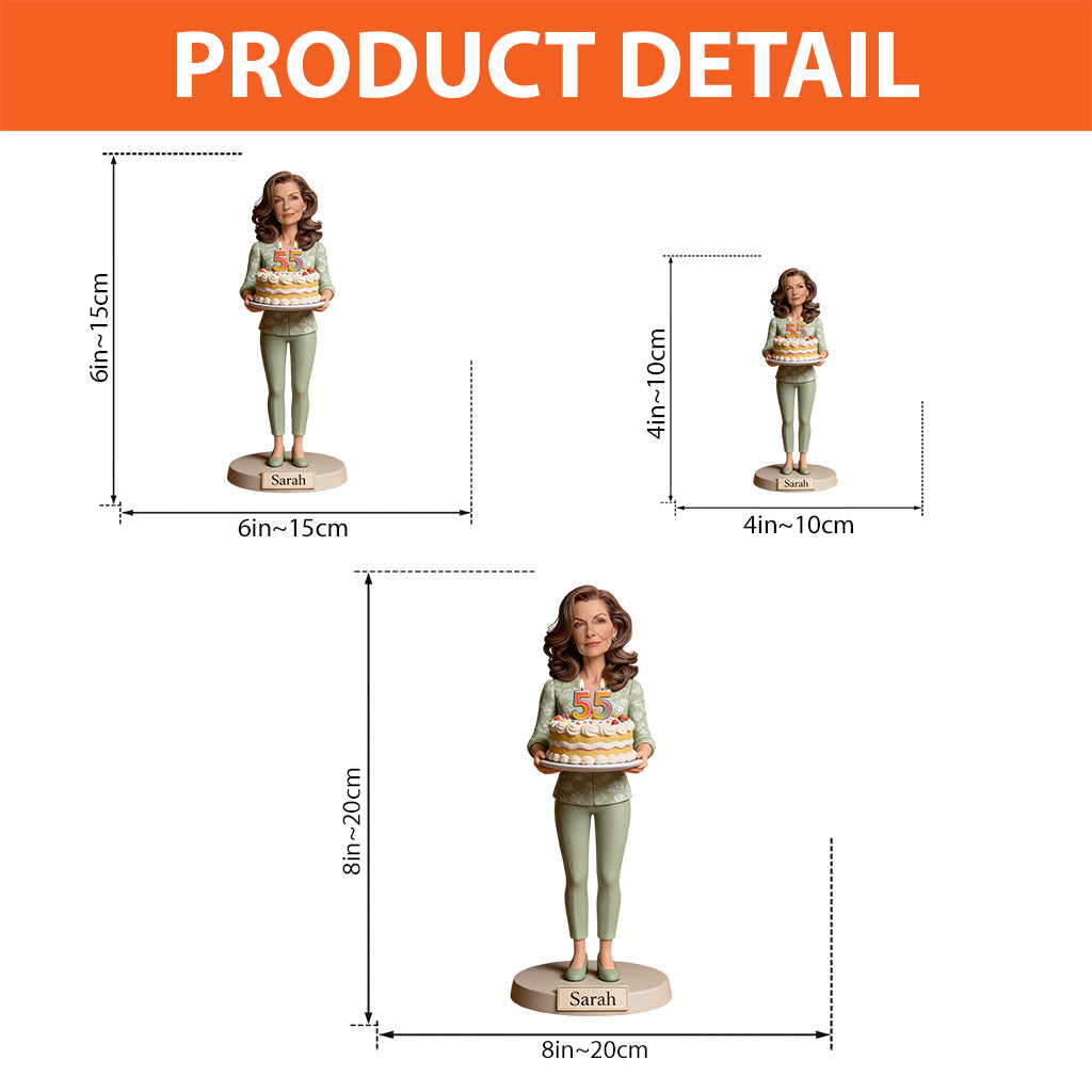 Personalized 45th Birthday Middle-Aged Woman Custom Shaped Acrylic Plaque Gift