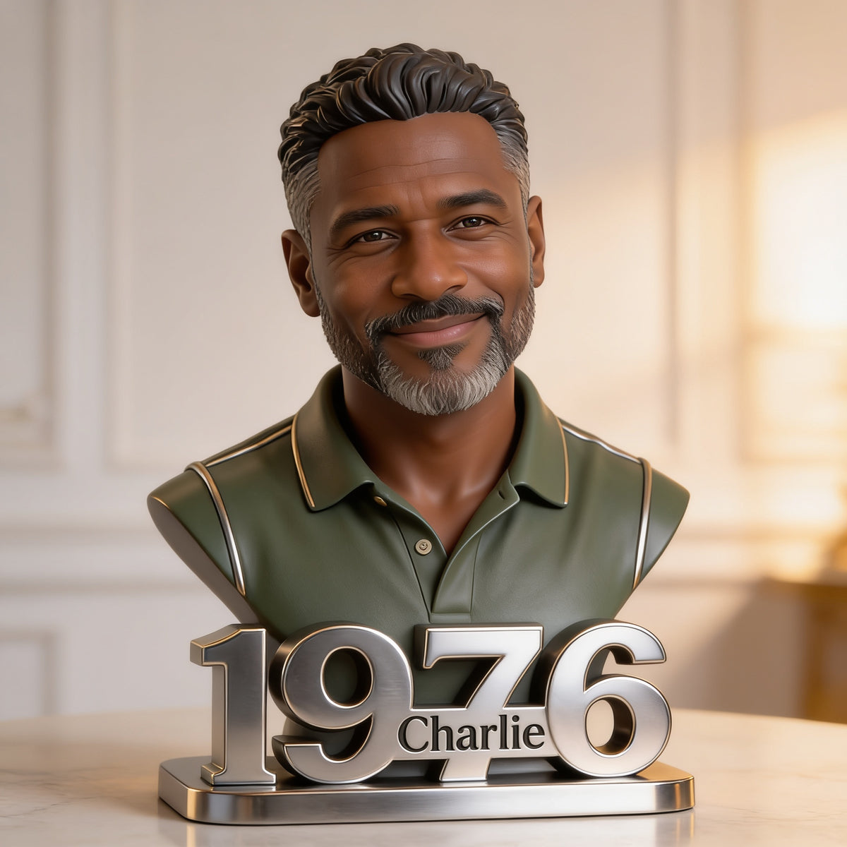 Personalized 50th Birthday Middle-Aged Black Man Custom Acrylic Plaque Gift For Him