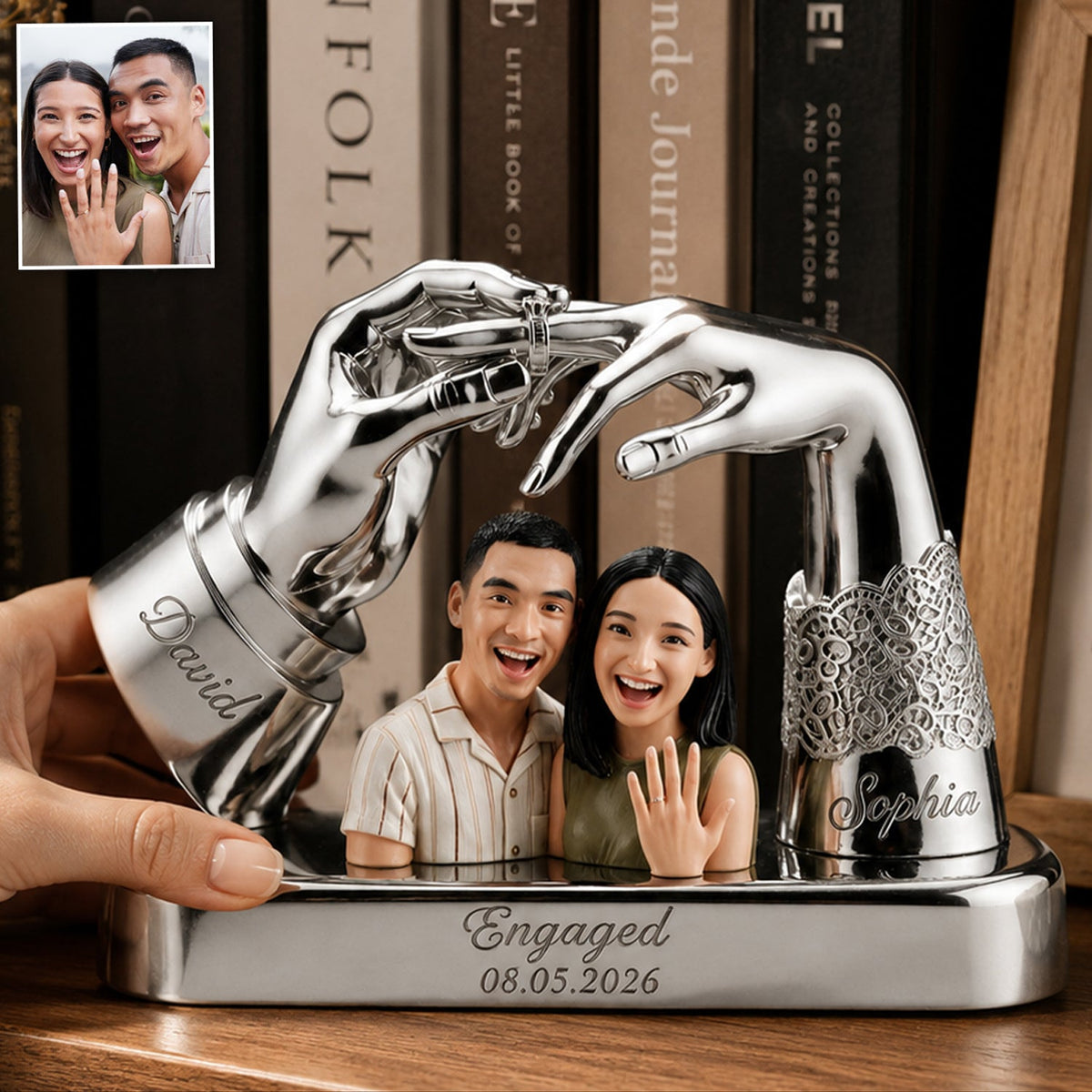 Personalisierte Foto 10. Hochzeitsjubiläum Acrylplakette | 2016 Geschenk für Ehemann und Ehefrau
