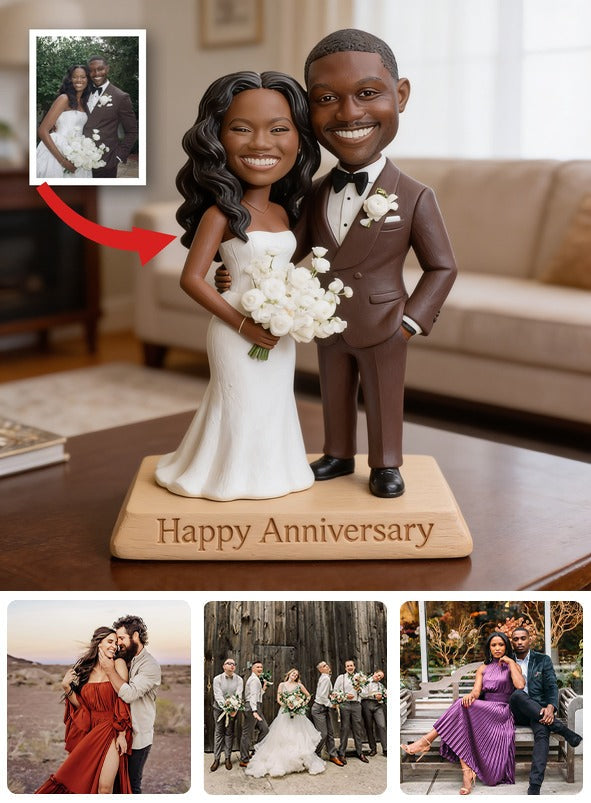 Custom Photo 10th Wedding Anniversary Black Couple 2016 Acrylic Plaque Gift