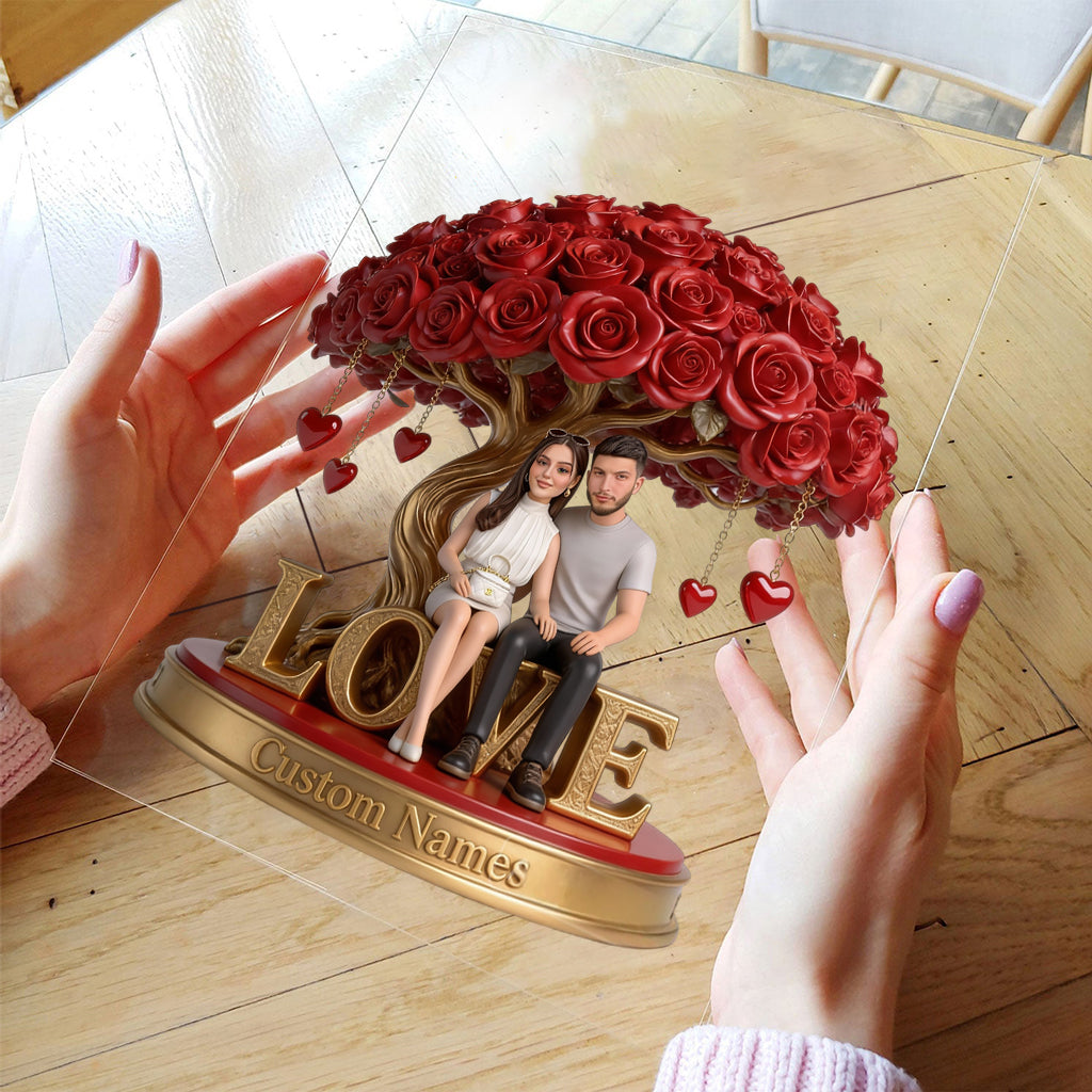 Custom Photo Wedding Couple Shaped Acrylic Plaque Romantic Wedding Gift