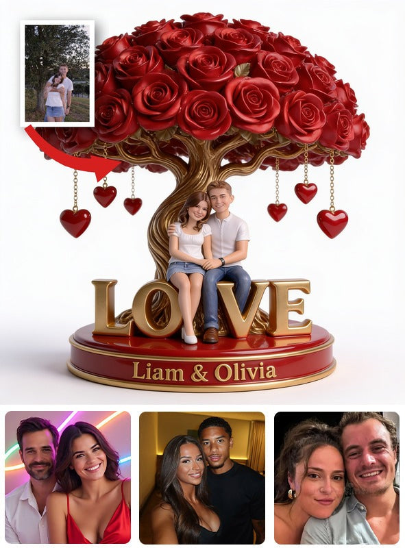 Custom Photo Couple Husband Wife Shaped Acrylic Plaque Romantic Keepsake