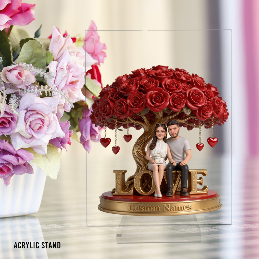 Personalized Older Couple Custom Shaped Acrylic Plaque Keepsake Gift