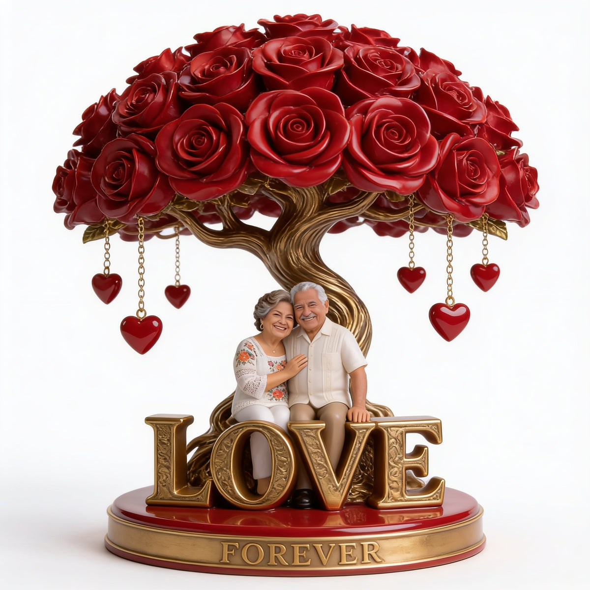 Personalized Older Latino Couple Custom Shaped Acrylic Plaque Love Keepsake Gift