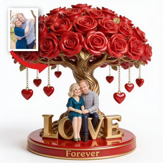 Personalized Middle-Aged Couple Custom Shaped Acrylic Plaque Love Keepsake