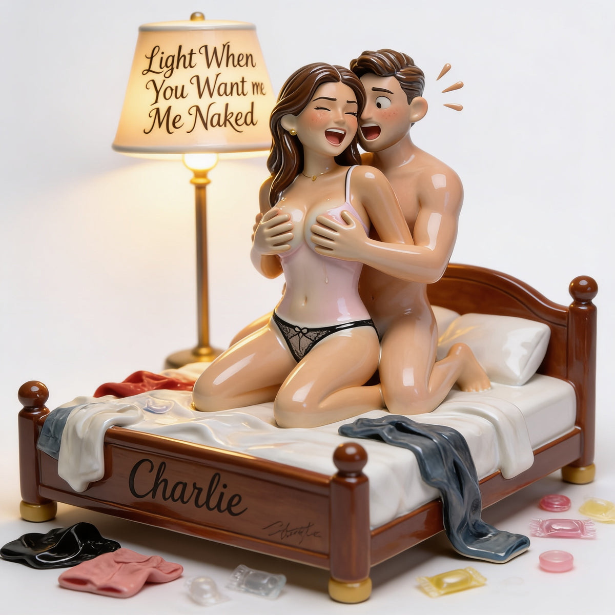 Personalized Latino Couple Acrylic LED Night Light Romantic Bedroom Gift