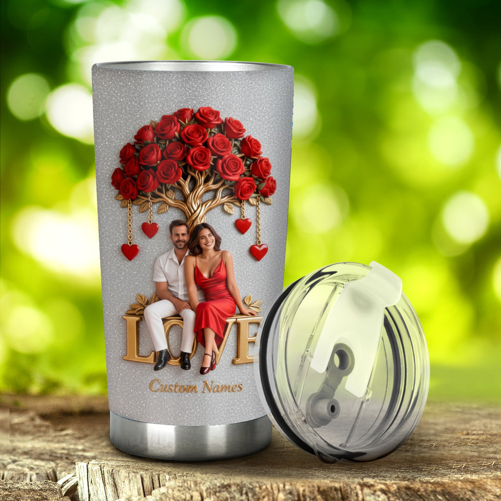 Personalized Older Black Couple 'Love Always' Tumbler Couple Gift