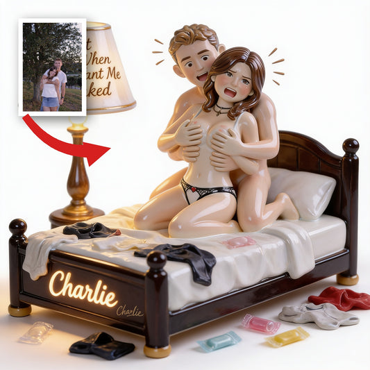 Personalized Funny Couple Husband Wife Acrylic LED Night Light Bedroom Gift