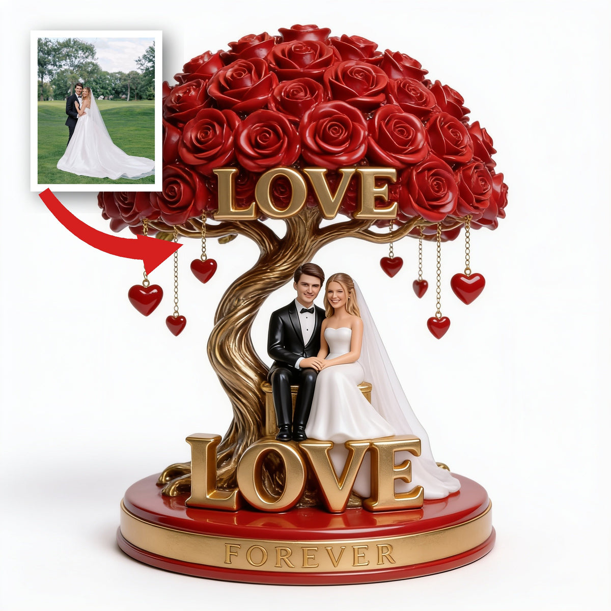 Personalized Wedding Couple Custom Shaped Acrylic Plaque Romantic Keepsake Gift