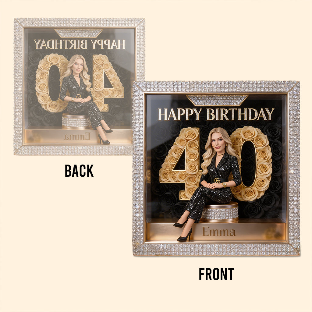 Personalized 70th Birthday Older Latina Woman Custom Shaped Acrylic Plaque