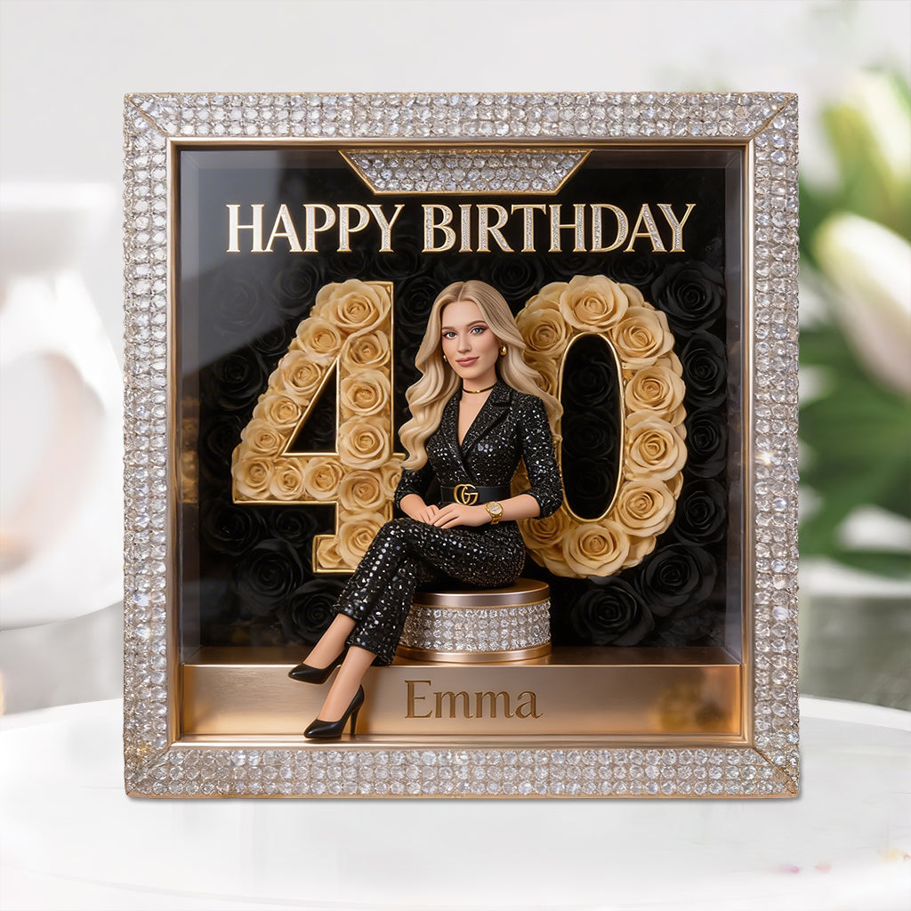 Personalized 25th Birthday Woman Custom Shaped Acrylic Plaque