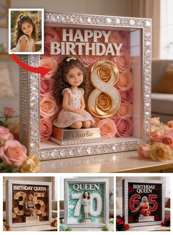 Personalized Birthday Latina Little Girl Custom Shaped Acrylic Plaque Daughter Granddaughter Gift