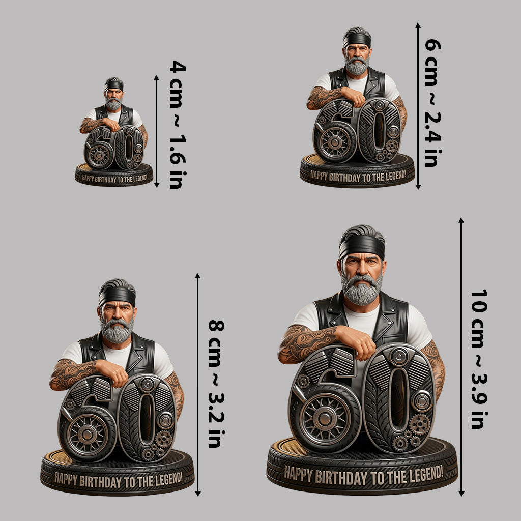 Personalized 45th Birthday Middle-Aged Black Man 3D Figurine Gift for Dad Grandpa