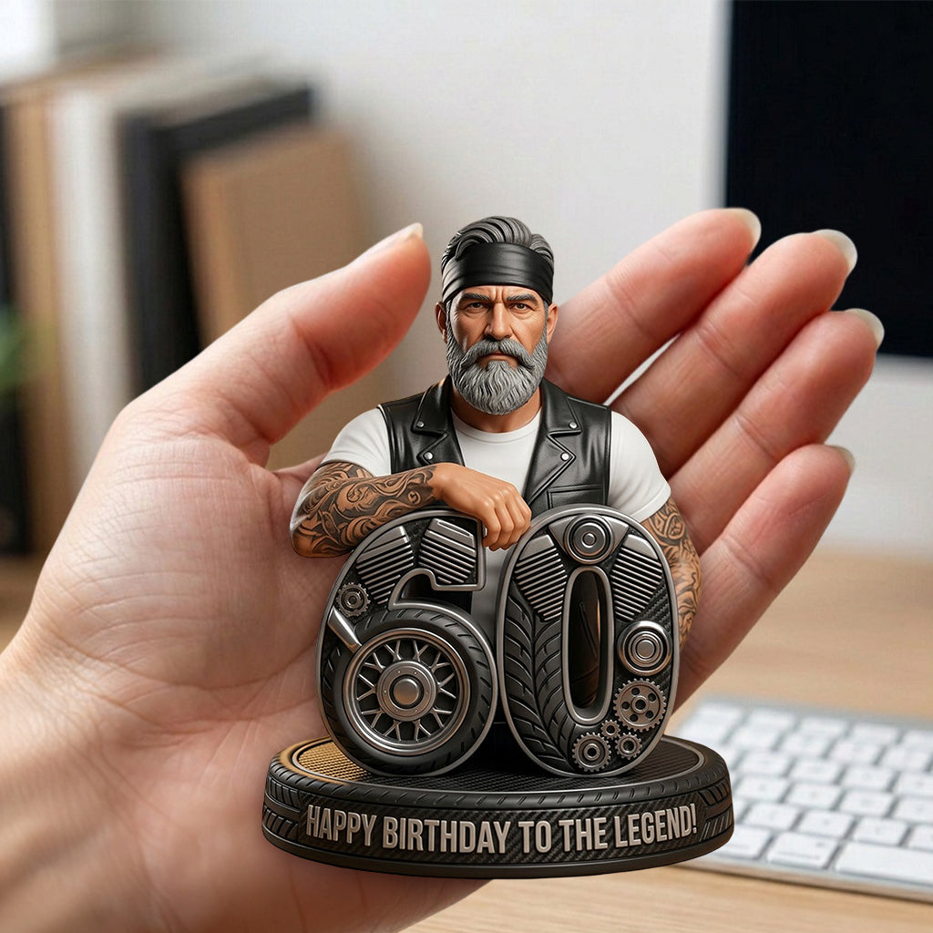 Personalized 70th Birthday Older Black Man 3D Figurine Gift for Dad Grandpa