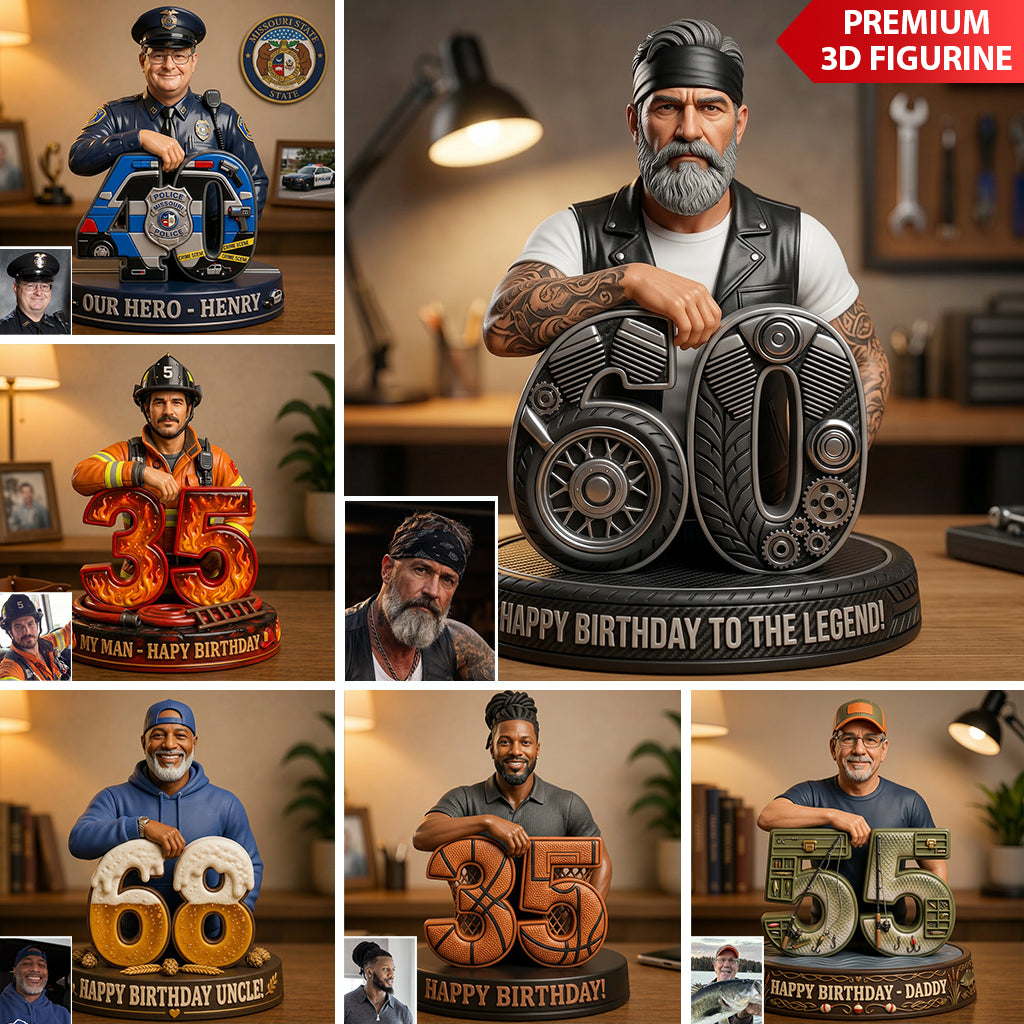 Personalized 21th Birthday Latino Man 3D Figurine Gift for Husband Boyfriend Son