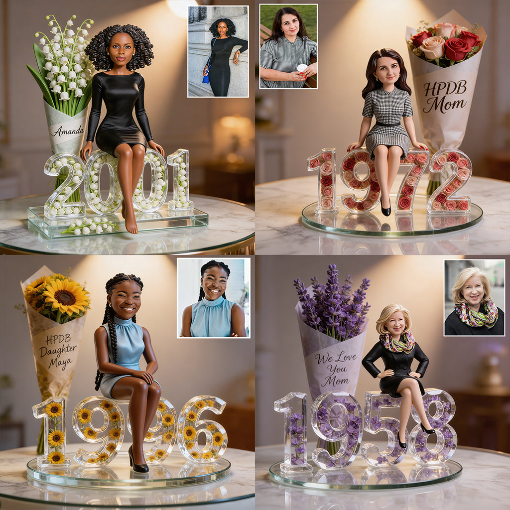 Personalized 70th Birthday Older Black Woman Custom Shaped Acrylic Plaque Gift