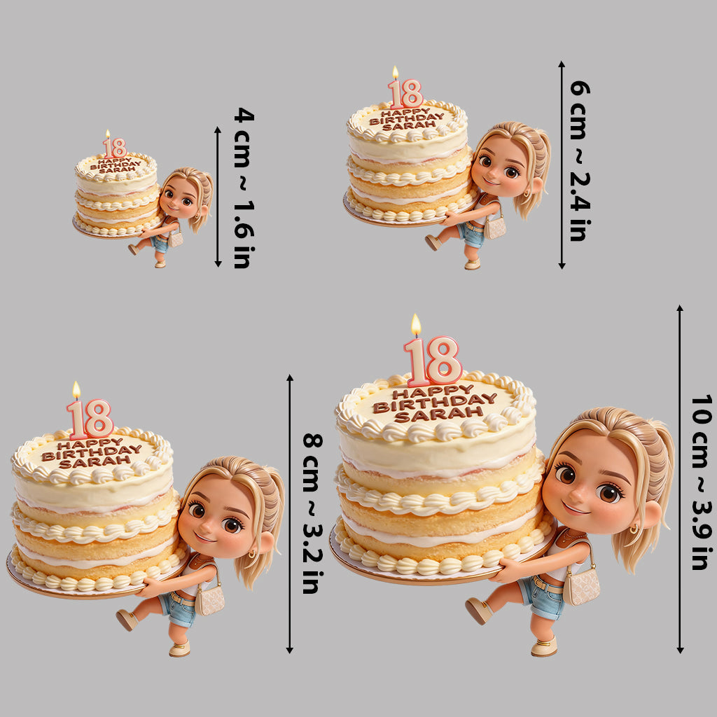 Personalized 45th Birthday Middle-Aged Black Woman 3D Figurine Keepsake Gift
