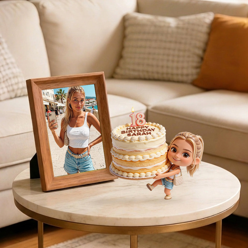 Personalized 70th Birthday Older Man 3D Figurine Gift for Grandpa Dad