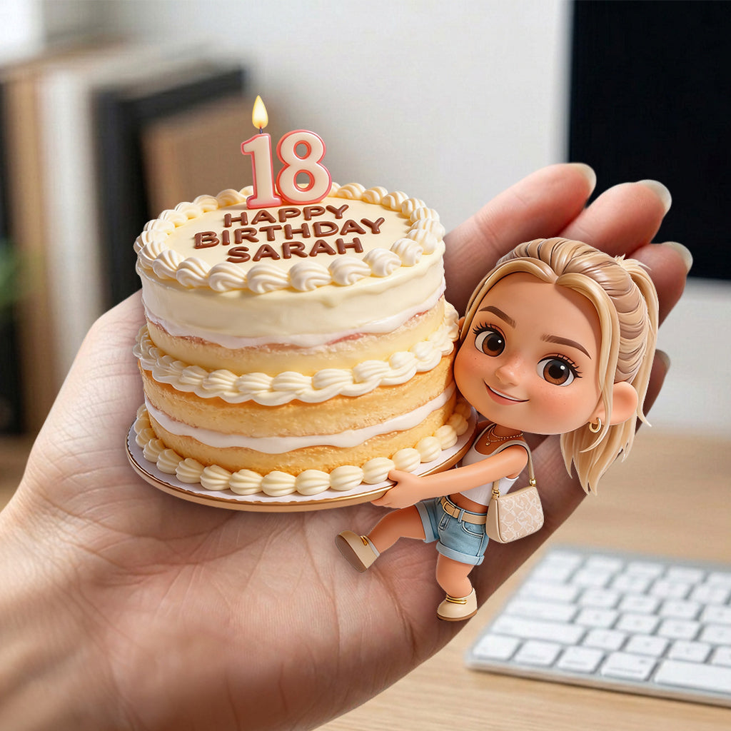 Personalized 70th Birthday Older Woman Premium 3D Figurine - Gift for Grandma Mom
