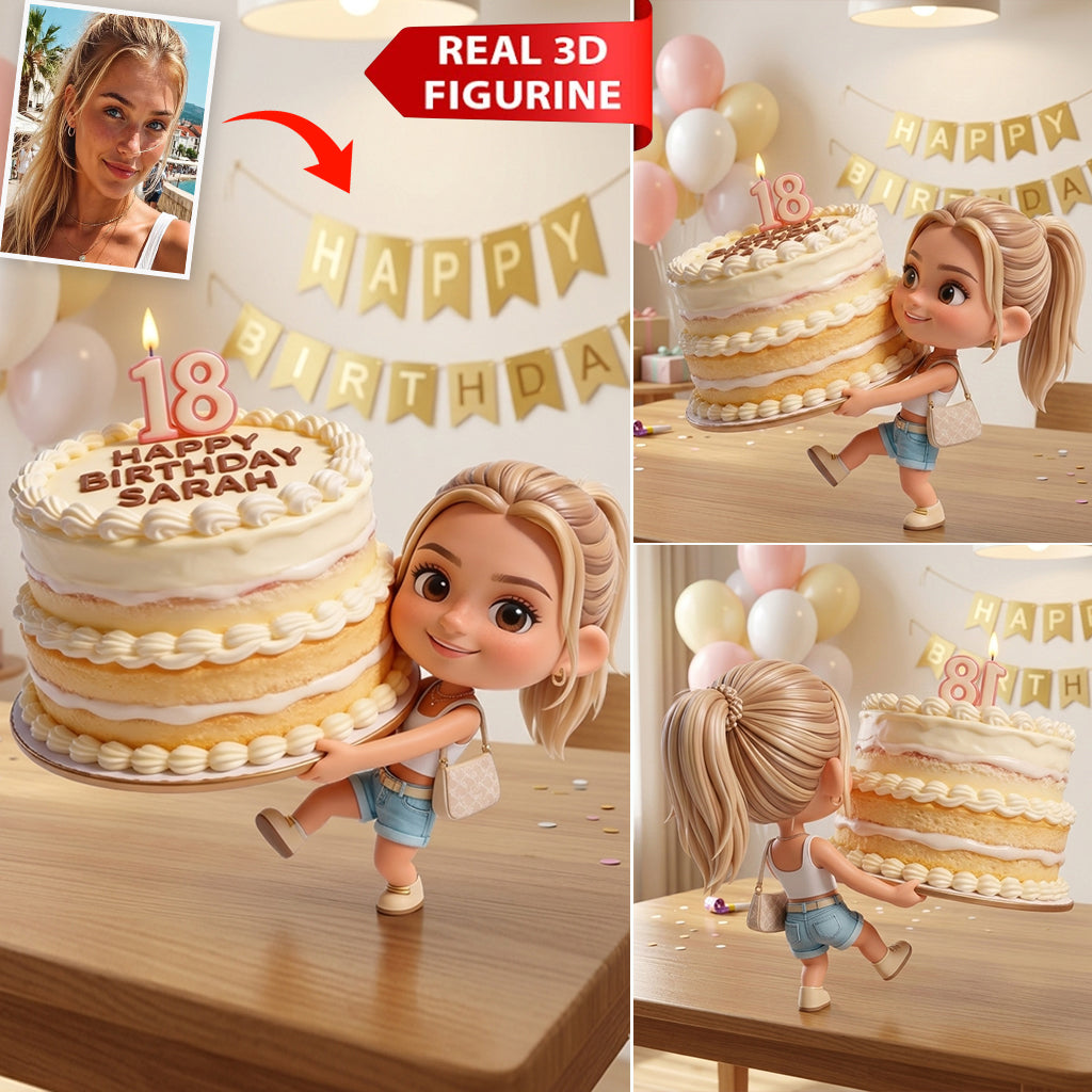 Personalized 70th Birthday Older Man 3D Figurine Gift for Grandpa Dad