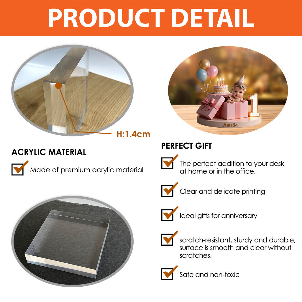 Personalized 25th Birthday Black Woman Custom Shaped Acrylic Plaque