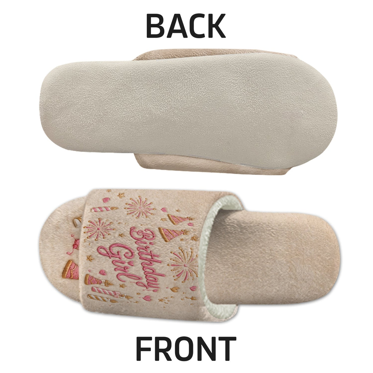 Personalized 21st Birthday Latina Woman Open-Toe Slippers Gift for Her