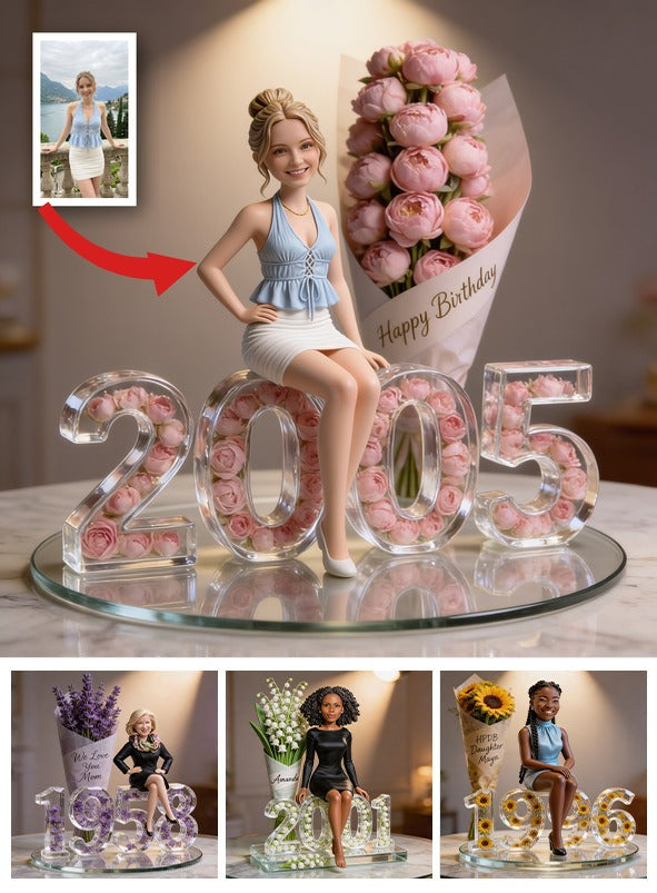 Personalized 21st Birthday Woman Custom Shaped Acrylic Plaque Gift For Her