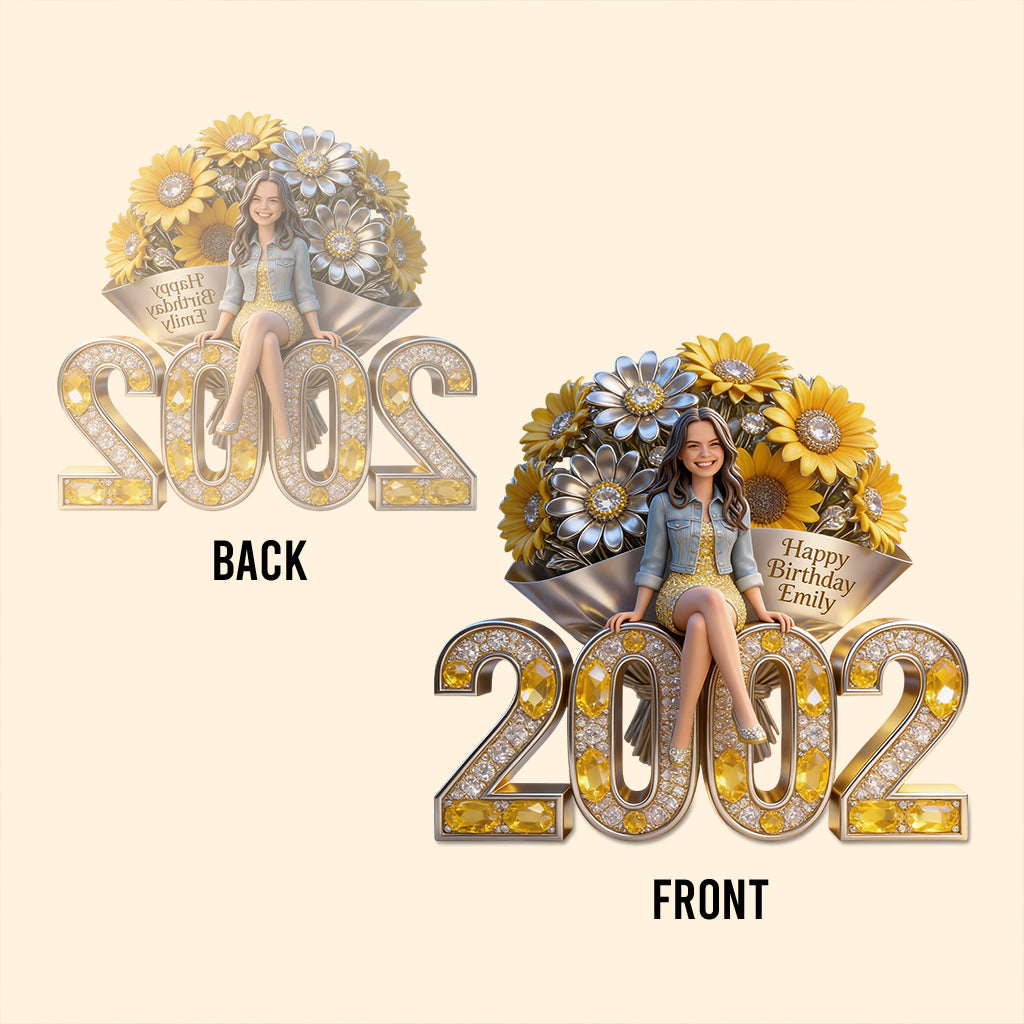 Personalized 70th Birthday Older Black Woman Custom Shaped Acrylic Plaque Gift