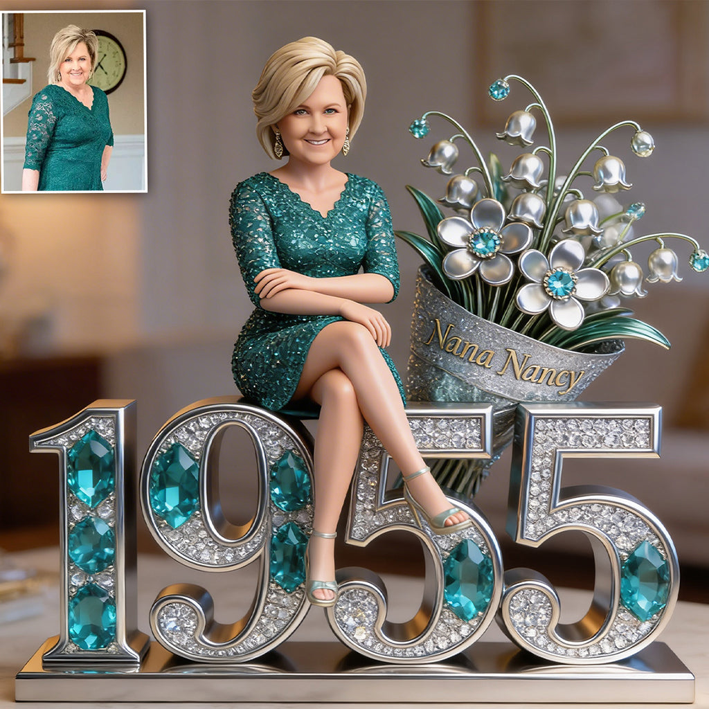 Personalized 70th Birthday Older Black Woman Custom Shaped Acrylic Plaque Gift