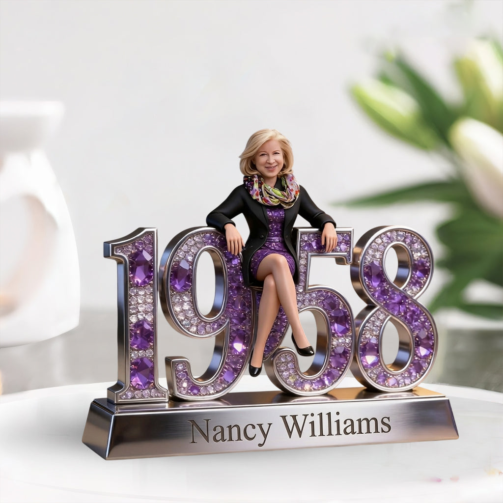 Personalized 70th Birthday Older Black Woman Custom Shaped Acrylic Plaque Gift For Her