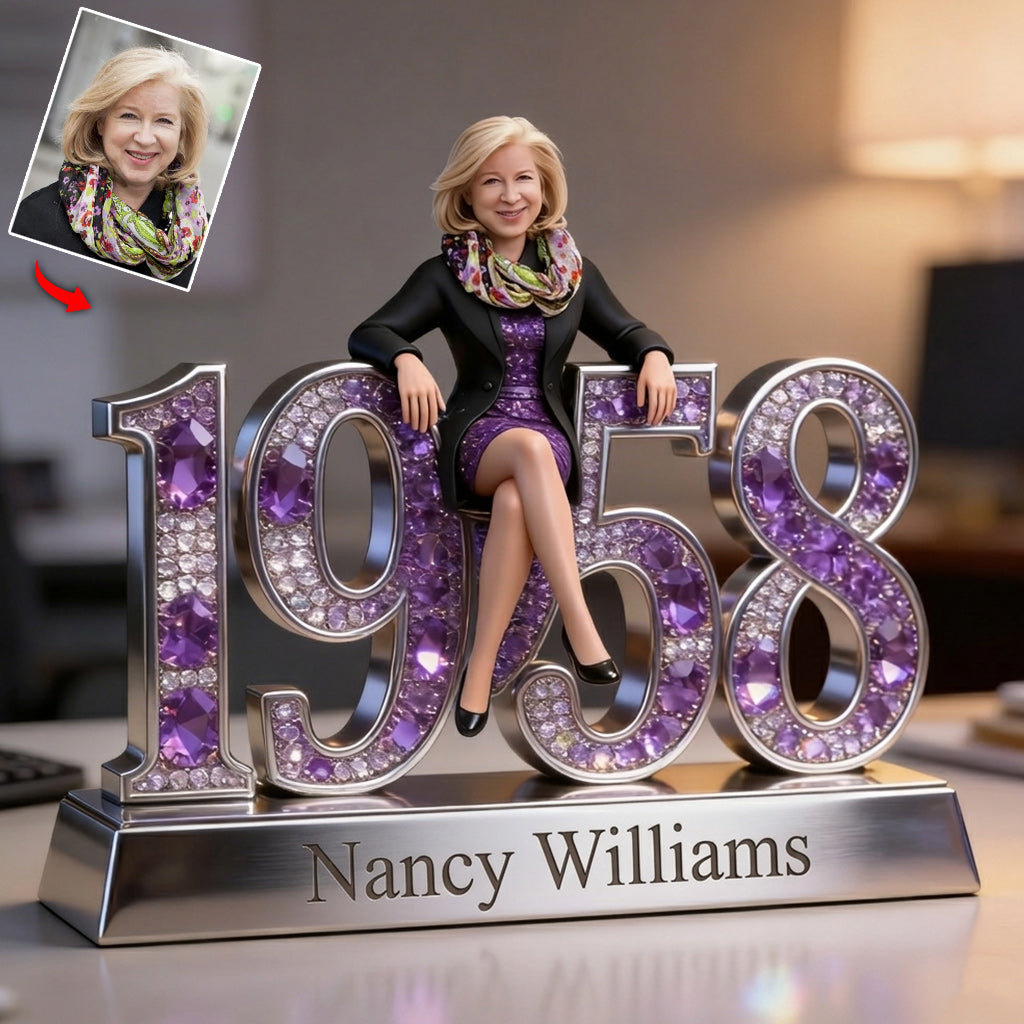 Personalized Little Girl 2018 Custom Shaped Acrylic Plaque Birthday Gift for Daughter Granddaughter Niece