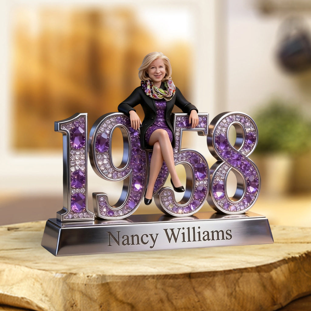 Personalized Little Girl 2018 Custom Shaped Acrylic Plaque Birthday Gift for Daughter Granddaughter Niece