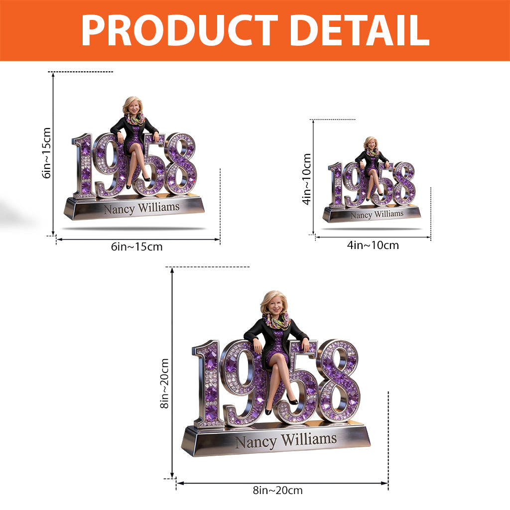 Personalized 21st Birthday Black Woman Custom Shaped Acrylic Plaque Gift For Her