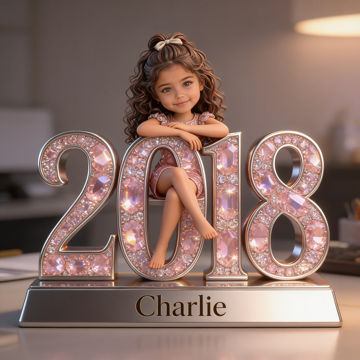Personalized Birthday Latina Little Girl 2018 Custom Shaped Acrylic Plaque Gift