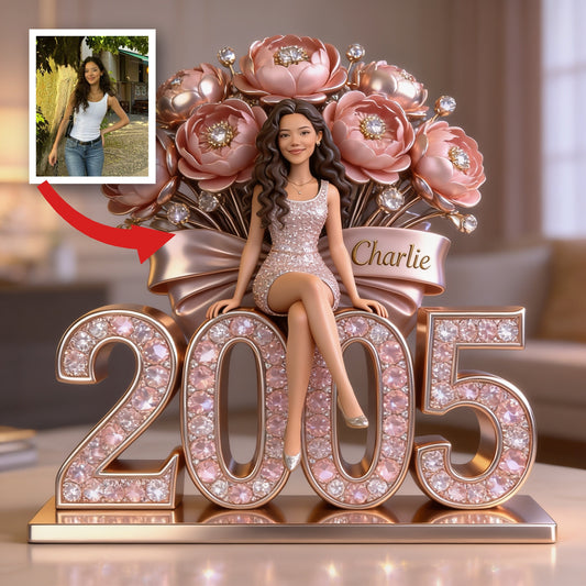Personalized 25th Birthday Latina Woman Custom Shaped Acrylic Plaque Gift For Her