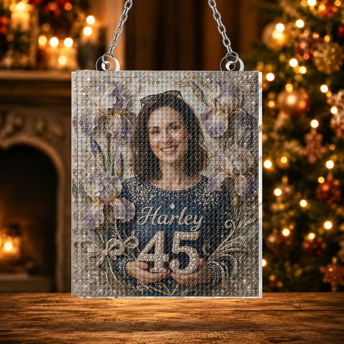 Personalized 25th Birthday Black Woman Diamond Painting Ornament Kit Gift for Her