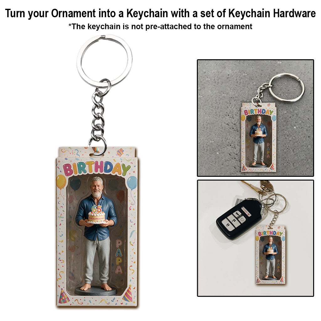 Personalized 45th Birthday Middle-Aged Latina Woman Keepsake Ornament