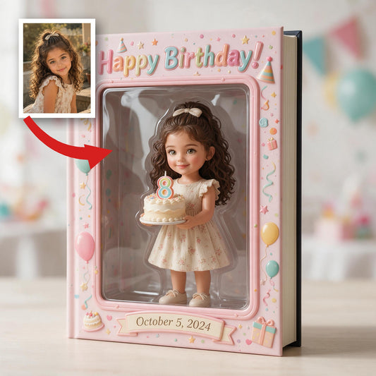 Personalized 8th Birthday Latina Little Girl Leather Journal, Gift for Daughter Granddaughter Niece