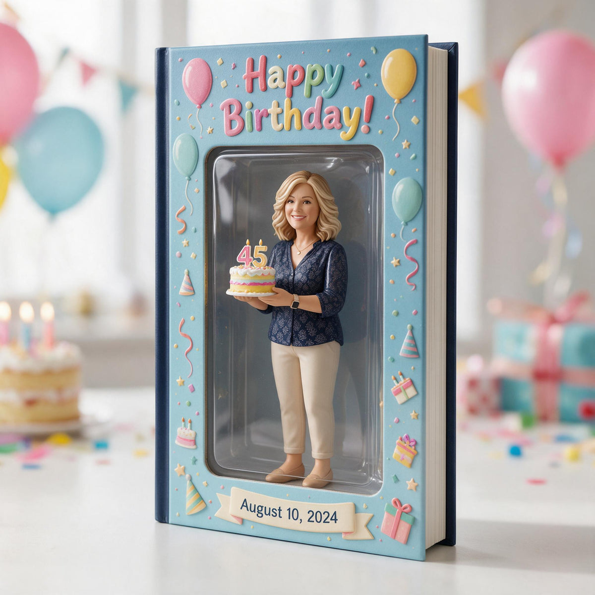 Personalisierter 45. Geburtstag Lederjournal für Mama, Oma, Frau