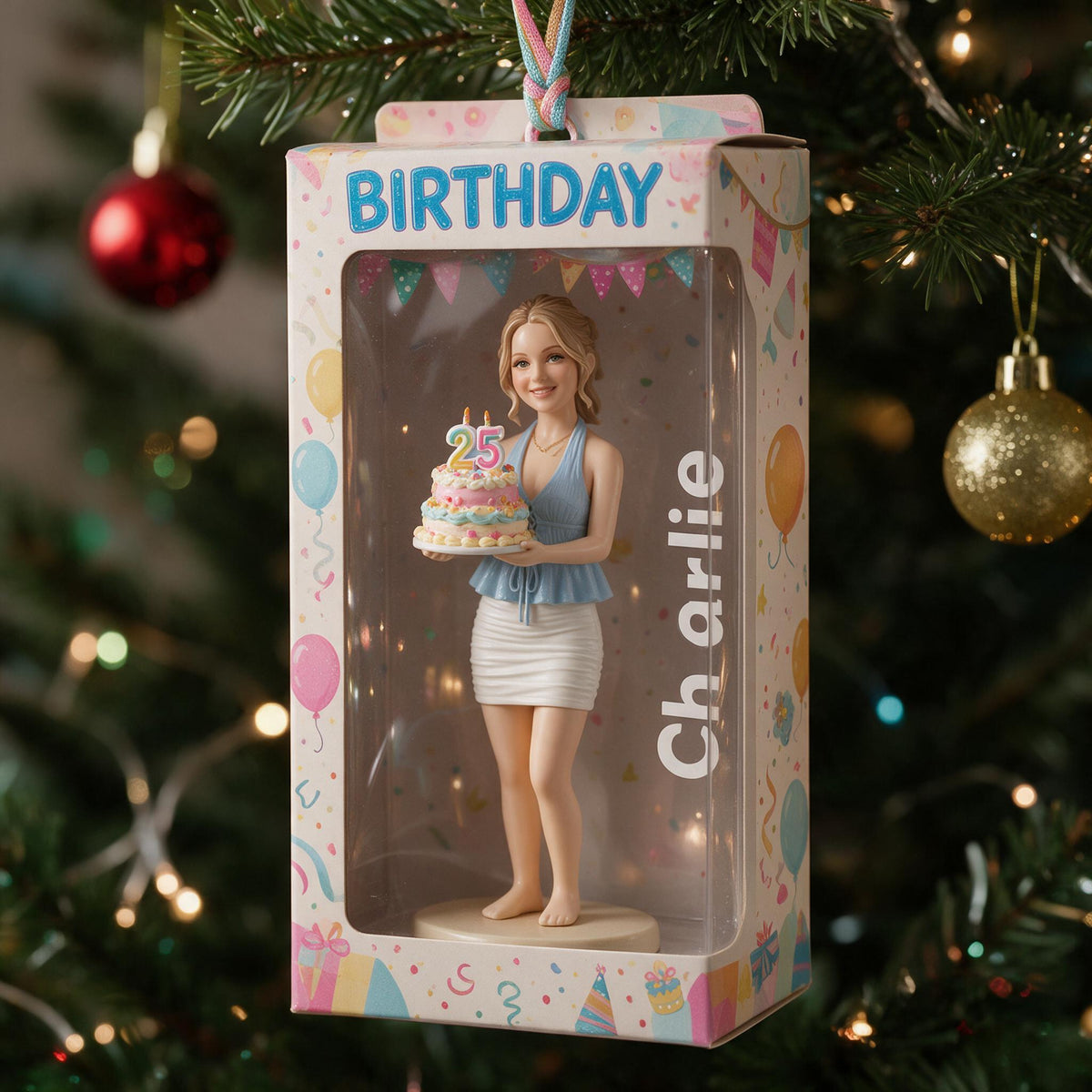Personalized 25th Birthday Woman Ornament, Meaningful Gift For Her