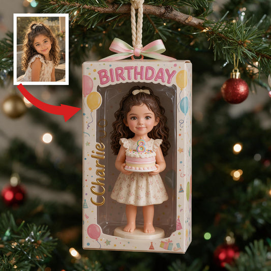 Personalized Birthday Latina Little Girl Ornament Daughter Granddaughter Niece Gift