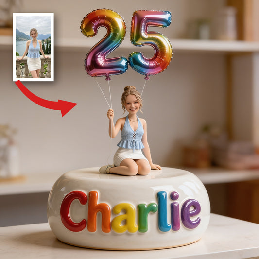 Personalized 25th Birthday Woman Custom Shaped Acrylic Plaque Gift for Her