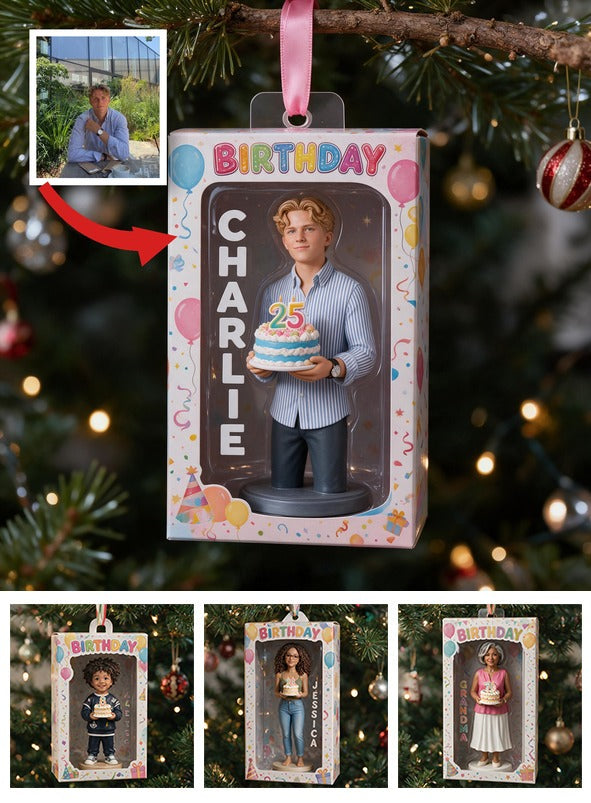 Personalized 25th Birthday Man Ornament - Gift For Him