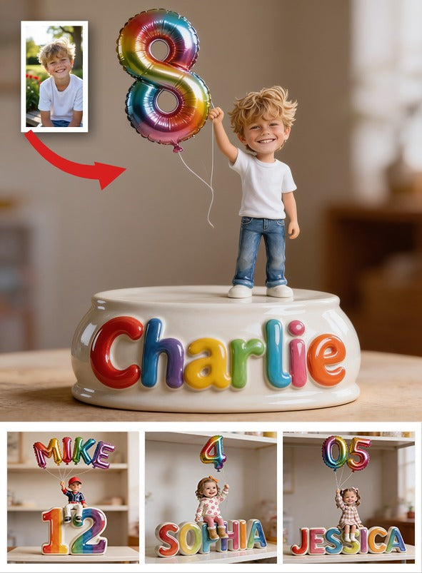 Personalized Birthday Little Boy Custom Shaped Acrylic Plaque Kids Gift