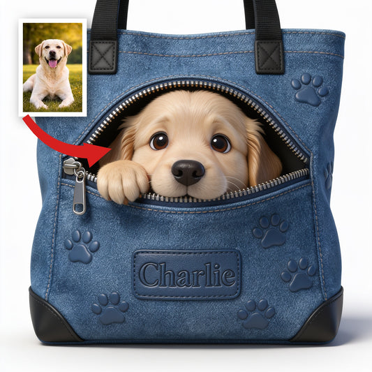 Personalized Pale Cream Yellow Labrador Retriever Tote Bag Dog Lover Gift