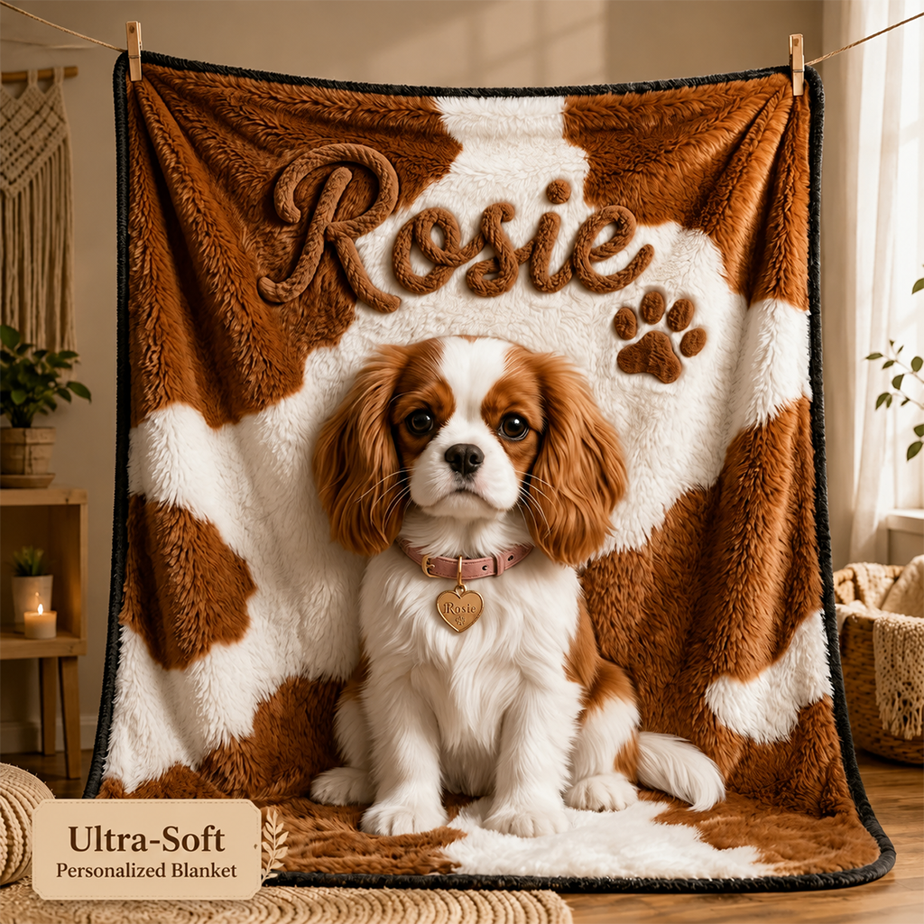 Personalized Adult Golden Retriever Pet Blanket Gift for Dog Lovers