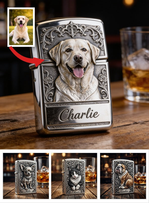 Personalized Yellow Labrador Retriever Lighter Custom Pet Owner Keepsake Gift