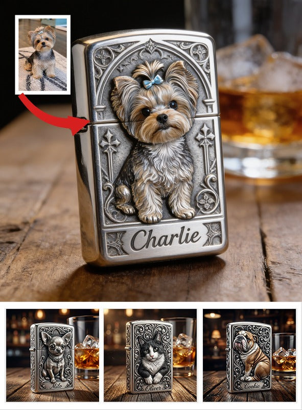 Personalized Long Coat Yorkshire Terrier Lighter Pet Lover Gift